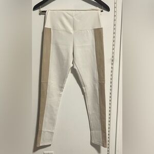 Lysse Cream and Tan Panel Leggings